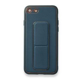 BSSM iPhone 7 Coco Deri Standlı Kapak Mavi Kılıf