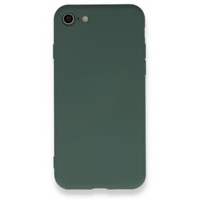 BSSM iPhone 7 Nano içi Kadife Silikon Koyu Yeşil Kılıf