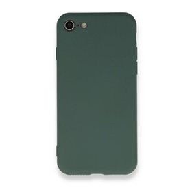 BSSM iPhone 7 Nano içi Kadife Silikon Koyu Yeşil Kılıf