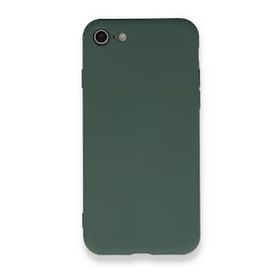 BSSM iPhone 7 Nano içi Kadife Silikon Koyu Yeşil Kılıf