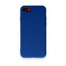 BSSM iPhone 7 Nano İçi Kadife Silikon Lacivert Kılıf