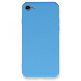 BSSM iPhone 7 Nano İçi Kadife Silikon Mavi Kılıf