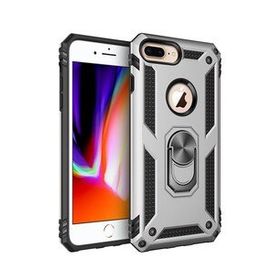 BSSM iPhone 7 Plus Sofya Yüzüklü Silikon Kapak Gümüş Kılıf