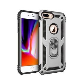 BSSM iPhone 7 Plus Sofya Yüzüklü Silikon Kapak Gümüş Kılıf