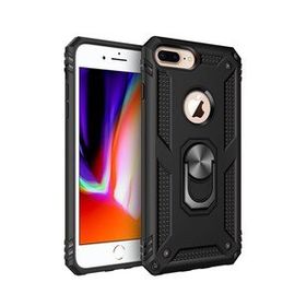BSSM iPhone 7 Plus Sofya Yüzüklü Silikon Kapak Siyah Kılıf