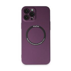 BSSM Jack Magneticsafe Lens Silikon - Mürdüm iPhone 12 Pro Kılıf