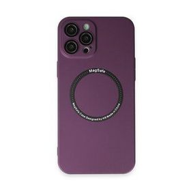 BSSM Jack Magneticsafe Lens Silikon - Mürdüm iPhone 12 Pro Kılıf
