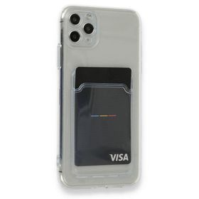 BSSM Kart Şeffaf Silikon - Şeffaf iPhone 11 Pro Max Kılıf
