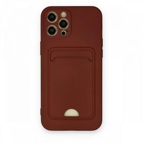 BSSM Kelvin Kartvizitli Silikon - Bordo iPhone 12 Pro Max Kılıf