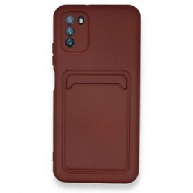 BSSM Kelvin Kartvizitli Silikon - Bordo Xiaomi Pocophone M3 Kılıf