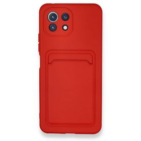 BSSM Kelvin Kartvizitli Silikon - Kırmızı Xiaomi Mİ 11 Lite Kılıf