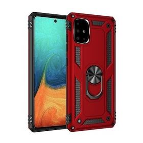BSSM Kırmızı Samsung Galaxy A71 Sofya Yüzüklü Silikon Kapak Kılıf