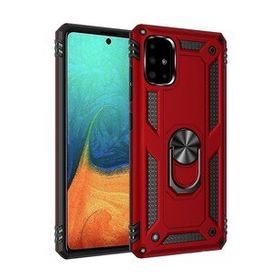 BSSM Kırmızı Samsung Galaxy A71 Sofya Yüzüklü Silikon Kapak Kılıf