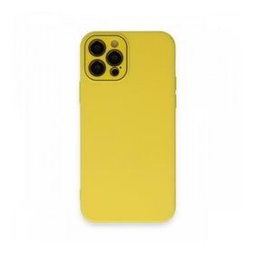BSSM Lansman Glass Kapak - Sarı iPhone 12 Pro Max Kılıf