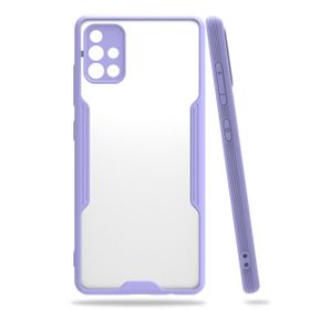 BSSM Lila Samsung Galaxy A71 Platin Silikon Kılıf
