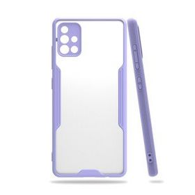 BSSM Lila Samsung Galaxy A71 Platin Silikon Kılıf