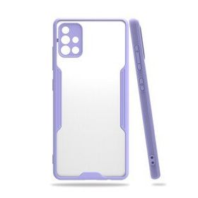 BSSM Lila Samsung Galaxy A71 Platin Silikon Kılıf
