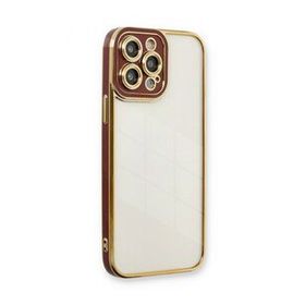 BSSM Liva Lens Silikon - Bordo iPhone 13 Pro Kılıf