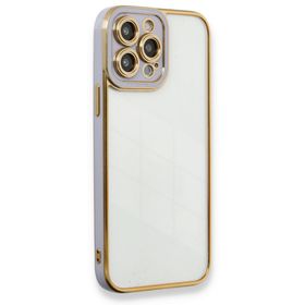 BSSM Liva Lens Silikon - Lila iPhone 13 Pro Kılıf