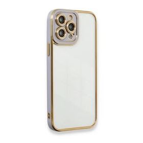 BSSM Liva Lens Silikon - Lila iPhone 13 Pro Kılıf