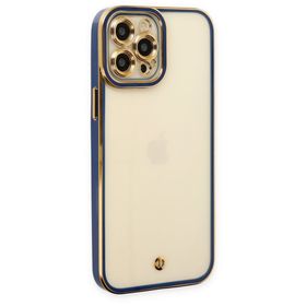 BSSM Liva Lens Silikon - Mavi iPhone 12 Pro Kılıf