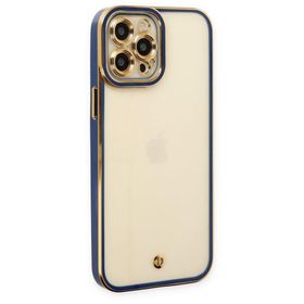 BSSM Liva Lens Silikon - Mavi iPhone 12 Pro Max Kılıf