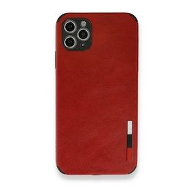 BSSM Loop Deri Silikon - Kırmızı iPhone 11 Pro Max Kılıf