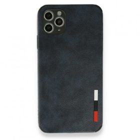 BSSM Loop Deri Silikon - Lacivert iPhone 11 Pro Max Kılıf