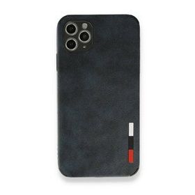 BSSM Loop Deri Silikon - Lacivert iPhone 11 Pro Max Kılıf
