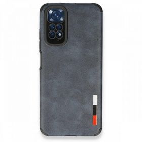 BSSM Loop Deri Silikon - Lacivert Xiaomi Redmi Note 11 Kılıf
