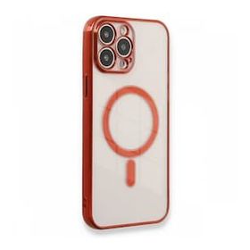 BSSM Magneticsafe Lazer Silikon - Kırmızı iPhone 13 Pro Max Kılıf