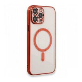 BSSM Magneticsafe Lazer Silikon - Kırmızı iPhone 13 Pro Max Kılıf