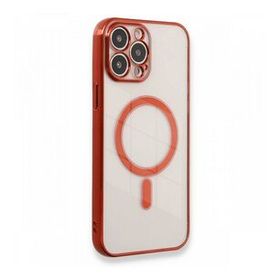 BSSM Magneticsafe Lazer Silikon - Kırmızı iPhone 13 Pro Max Kılıf