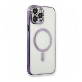 BSSM Magneticsafe Lazer Silikon - Mor iPhone 13 Pro Kılıf