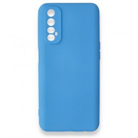 BSSM Mavi Realme 7 Nano İçi Kadife Silikon Kılıf