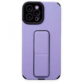 BSSM Mega Standlı Silikon - Lila iPhone 12 Pro Max Kılıf