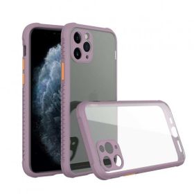 BSSM Miami Şeffaf Silikon - Açık Mor iPhone 11 Pro Max Kılıf