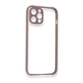 BSSM Miami Şeffaf Silikon - Açık Mor iPhone 12 Pro Kılıf