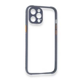 BSSM Miami Şeffaf Silikon - Gri iPhone 12 Pro Kılıf