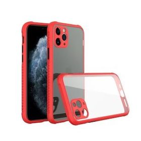 BSSM Miami Şeffaf Silikon - Kırmızı iPhone 11 Pro Kılıf