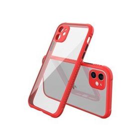 BSSM Miami Şeffaf Silikon Kırmızı iPhone 12 Mini Kılıf