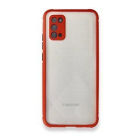 BSSM Miami Şeffaf Silikon - Kırmızı Samsung Galaxy A02S Kılıf