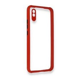 BSSM Miami Şeffaf Silikon - Kırmızı Xiaomi Redmi 9A Kılıf