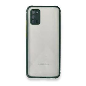BSSM Miami Şeffaf Silikon - Koyu Yeşil Samsung Galaxy A02S Kılıf