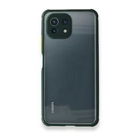 BSSM Miami Şeffaf Silikon - Koyu Yeşil Xiaomi Mİ 11 Lite Kılıf