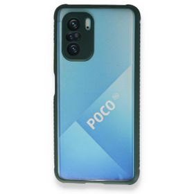 BSSM Miami Şeffaf Silikon - Koyu Yeşil Xiaomi Poco F3 Kılıf
