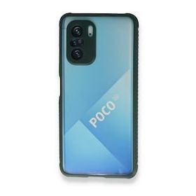 BSSM Miami Şeffaf Silikon - Koyu Yeşil Xiaomi Poco F3 Kılıf