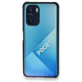 BSSM Miami Şeffaf Silikon - Lacivert Xiaomi Poco F3 Kılıf