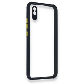 BSSM Miami Şeffaf Silikon - Lacivert Xiaomi Redmi 9A Kılıf