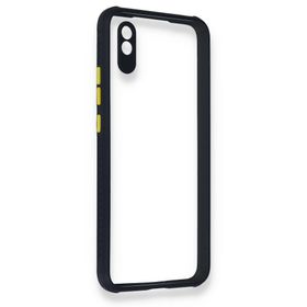 BSSM Miami Şeffaf Silikon - Lacivert Xiaomi Redmi 9A Kılıf